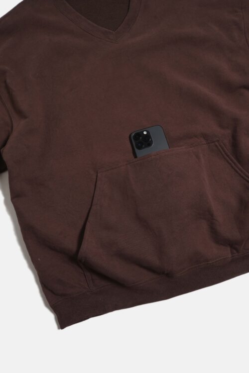 UTILITY POCKET DETAIL V NECK SWEAT