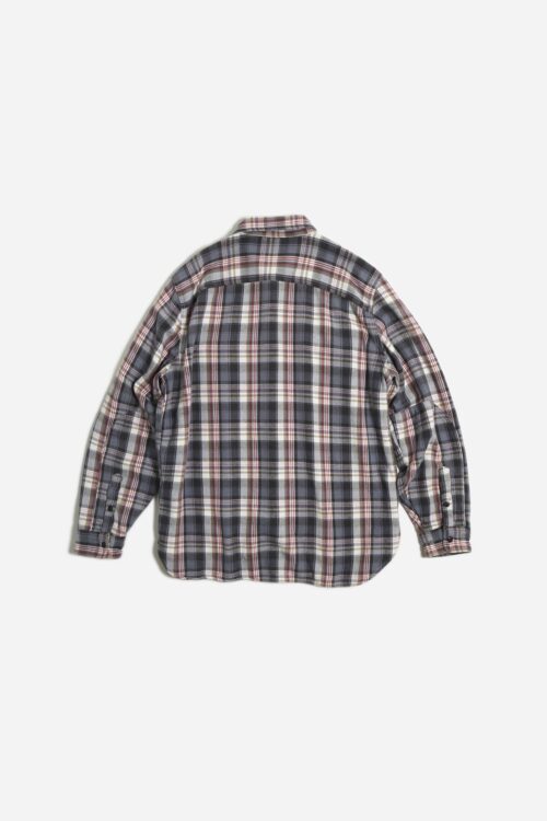 GAP CHECK PATTERN FLANNEL L/S SHIRTS GRAY