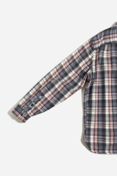 GAP CHECK PATTERN FLANNEL L/S SHIRTS GRAY