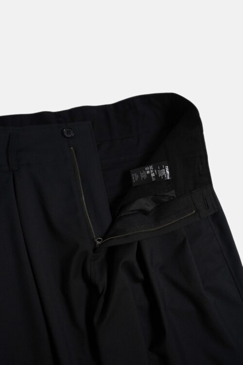 WIDE TUCK DRAPE SLACKS BLACK