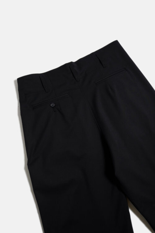 WIDE TUCK DRAPE SLACKS BLACK