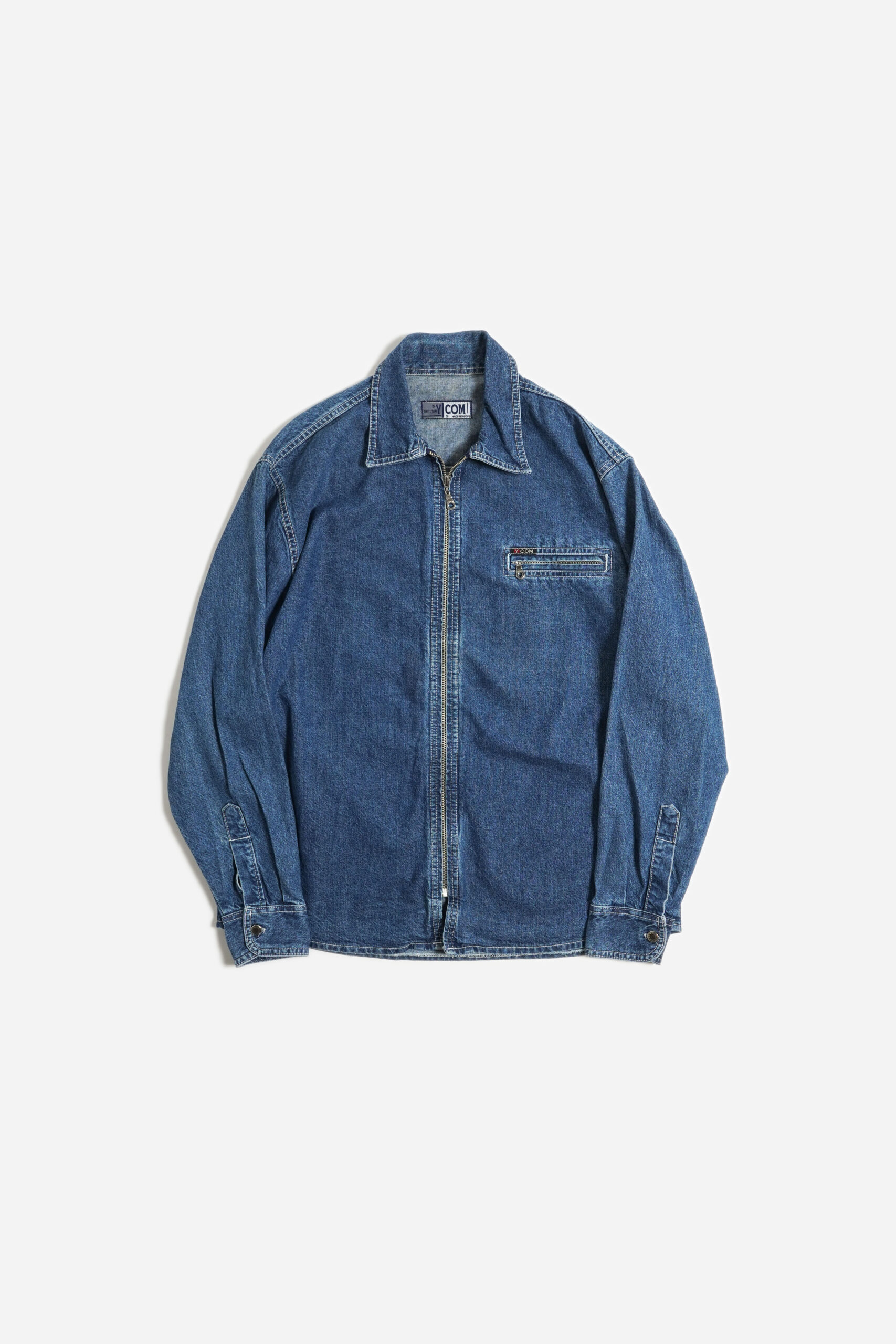 EURO ZIP UP DENIM  JACKET