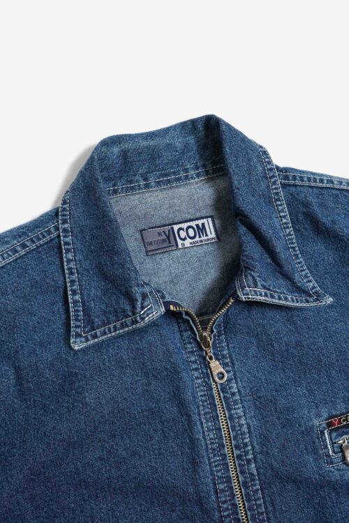 EURO ZIP UP DENIM  JACKET