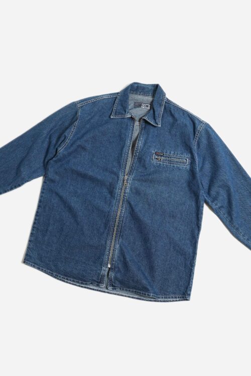 EURO ZIP UP DENIM  JACKET