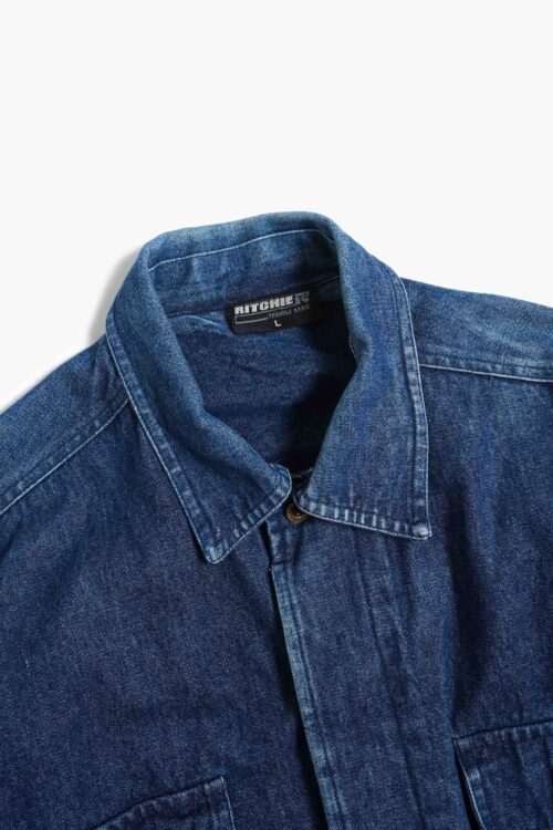 DENIM FLY FRONT DETAIL SHIRTS JACKET