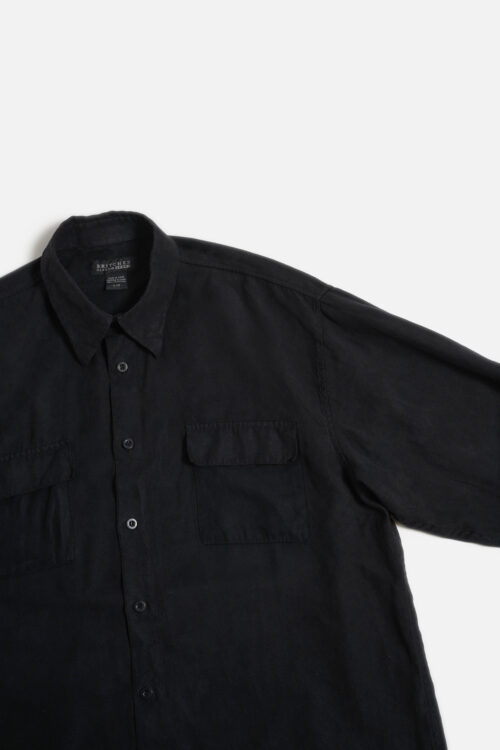 FAUX SUEDE LS SHIRTS BLACK