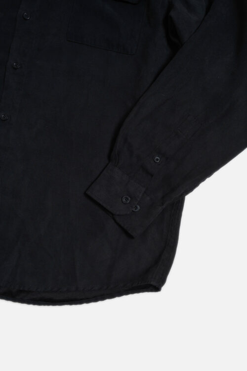 FAUX SUEDE LS SHIRTS BLACK