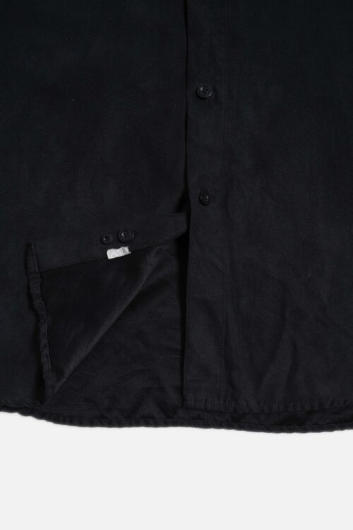 FAUX SUEDE LS SHIRTS BLACK