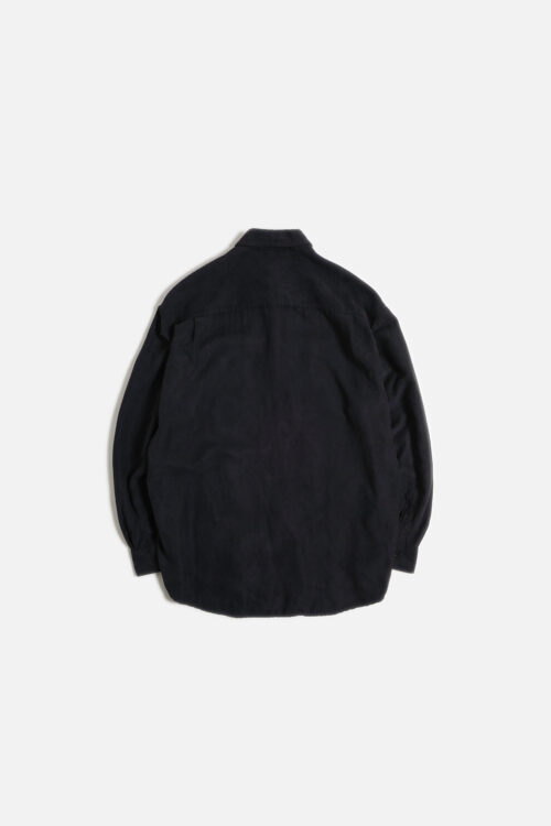 FAUX SUEDE LS SHIRTS BLACK