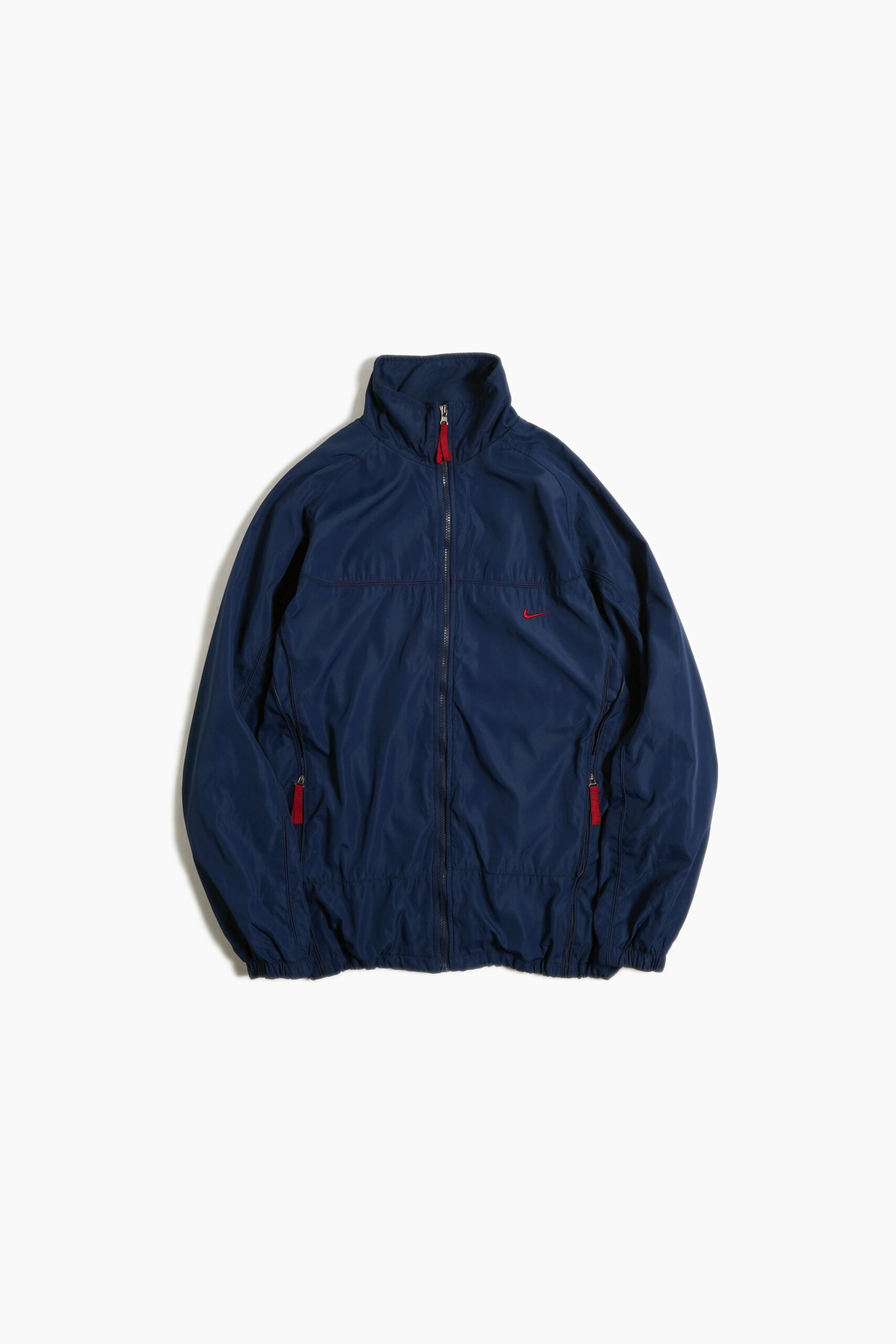 NIKE ZIP DESIGN TRACK JACKET NAVY