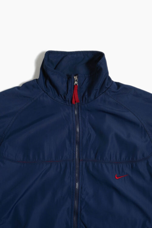 NIKE ZIP DESIGN TRACK JACKET NAVY