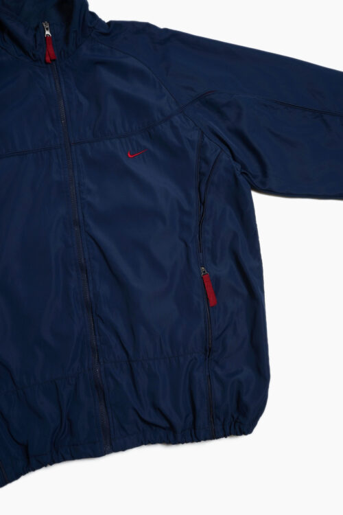 NIKE ZIP DESIGN TRACK JACKET NAVY