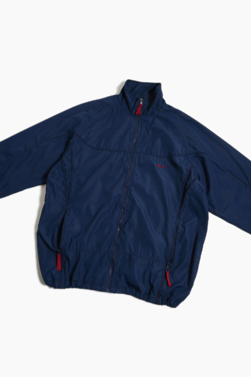 NIKE ZIP DESIGN TRACK JACKET NAVY