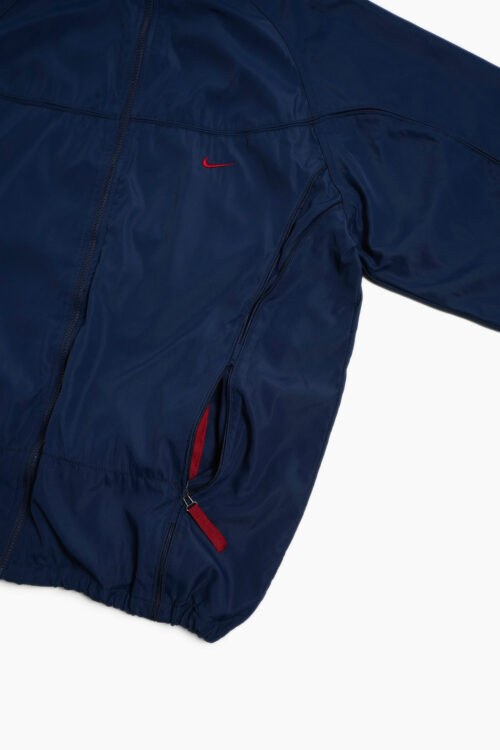 NIKE ZIP DESIGN TRACK JACKET NAVY