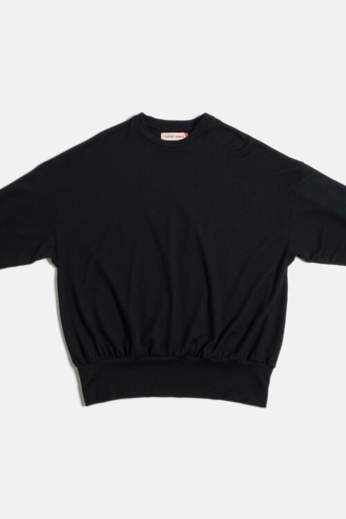 WOOL LS TOP BLACK