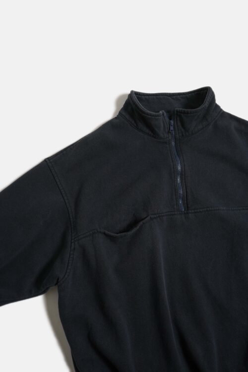 HALF ZIP SWEAT FADE BLACK MADE IN US