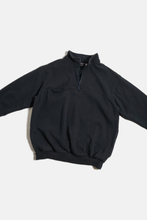 HALF ZIP SWEAT FADE BLACK MADE IN US