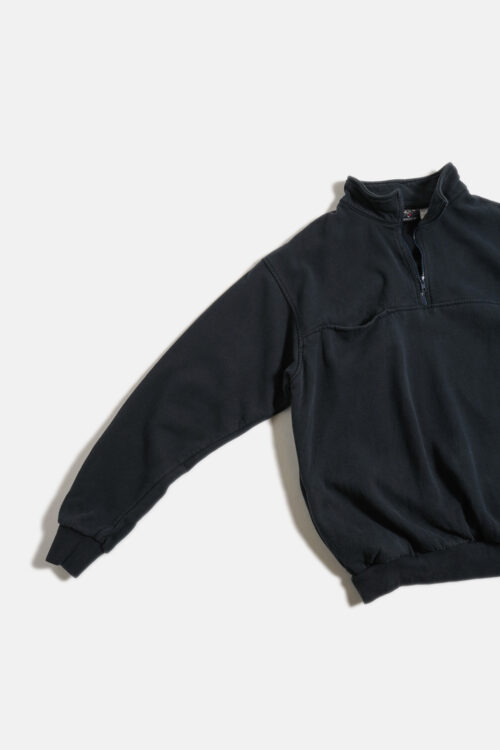 HALF ZIP SWEAT FADE BLACK MADE IN US