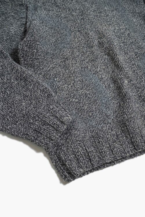 EURO HAND MADE MIXED KNIT SWEAT PRINTED DETAIL