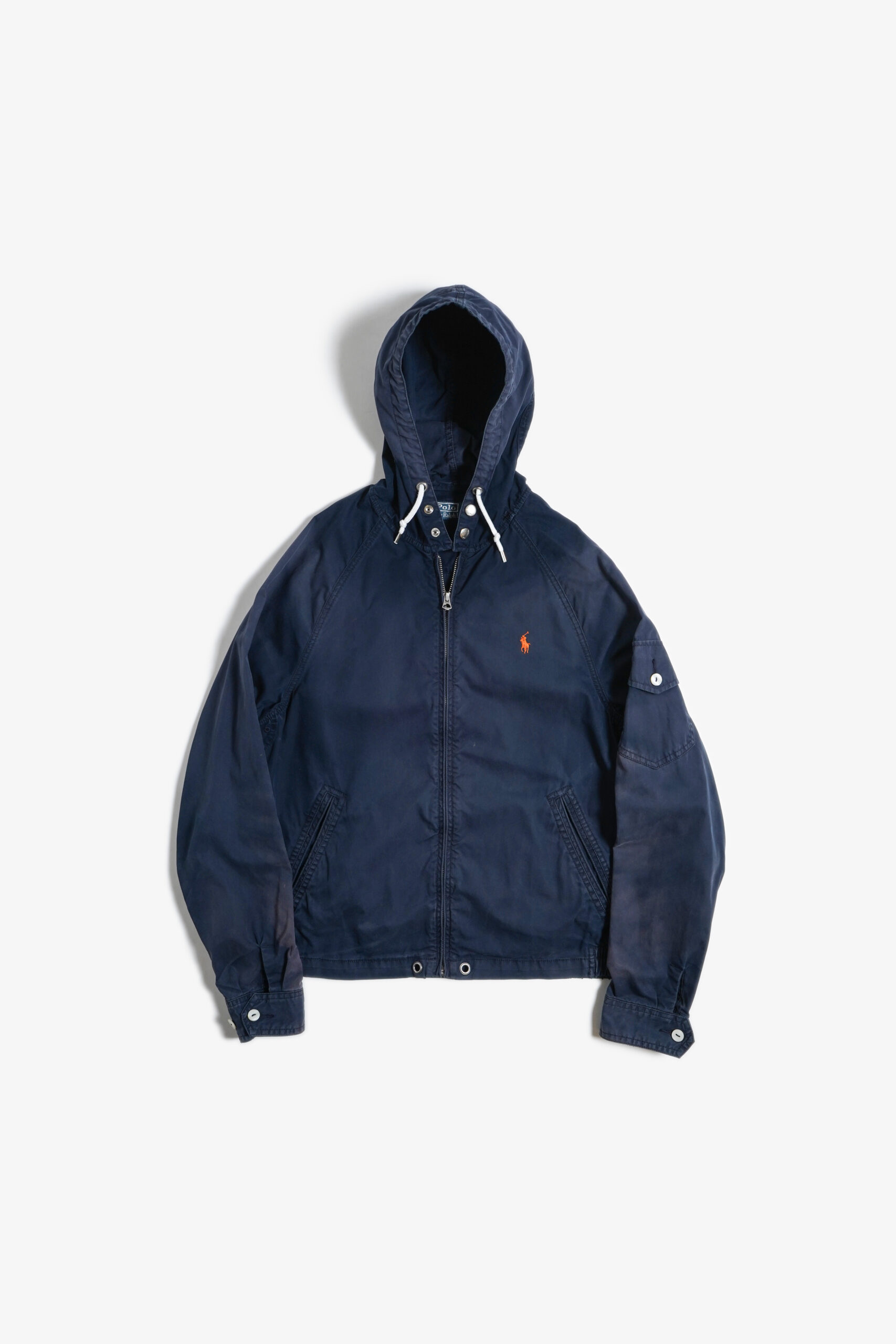 RALPH LAUREN FADED COTTON HOODIE JACKET 