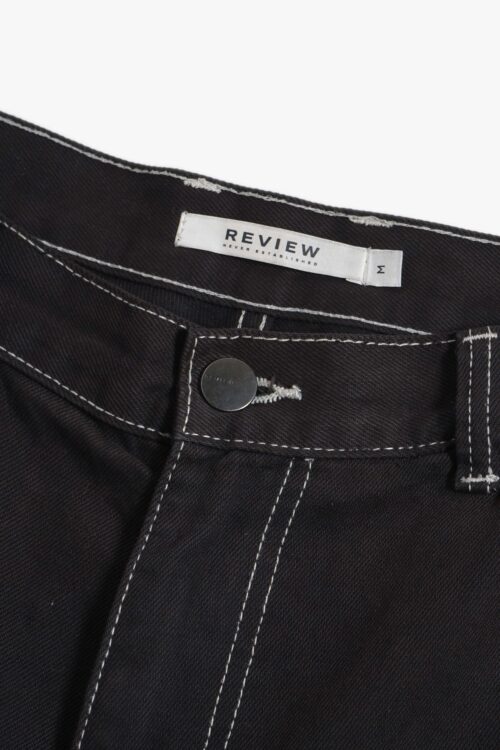 REVIEW DOUBLE KNEE DENIM PANTS