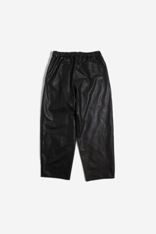 DOUBLE PLEATED EASY PANTS - FULL GRAIN LEATHER -