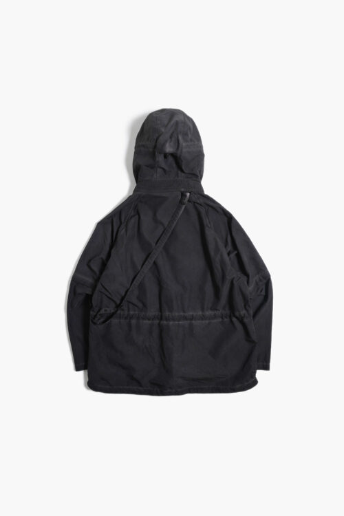 GARMENT DYED PULLOVER JACKET BLACK