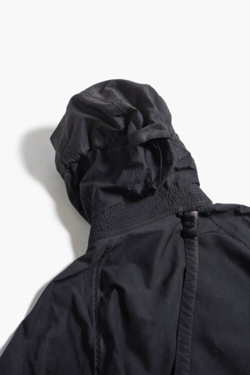 GARMENT DYED PULLOVER JACKET BLACK