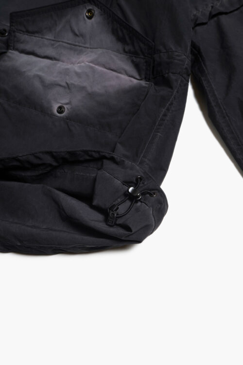 GARMENT DYED PULLOVER JACKET BLACK