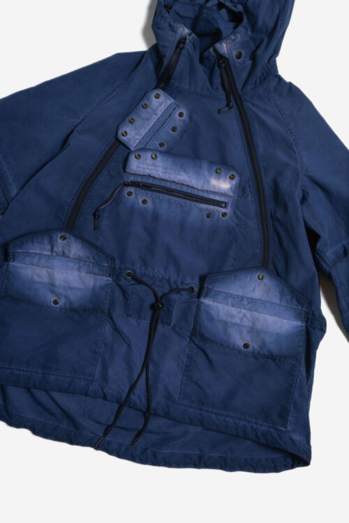 GARMENT DYED PULLOVER JACKET NAVY