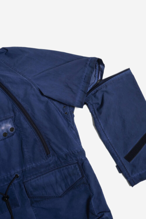 GARMENT DYED PULLOVER JACKET NAVY