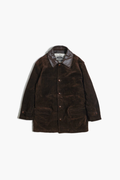 LEATHER SUEDE CAR COAT