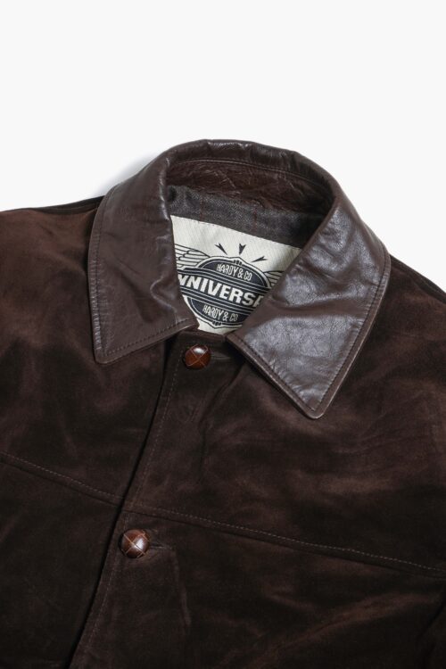 LEATHER SUEDE CAR COAT