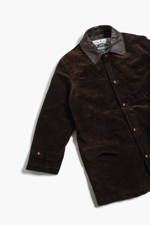 LEATHER SUEDE CAR COAT