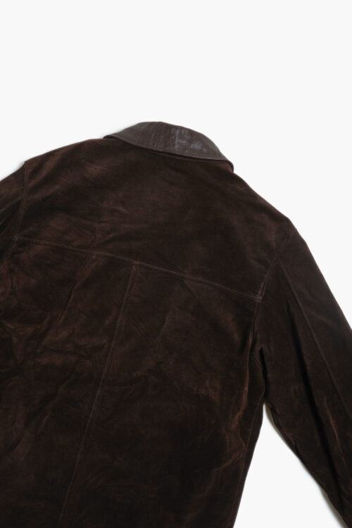 LEATHER SUEDE CAR COAT