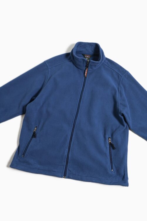 LL BEAN FLEECE JACKET SMOKE BLUE