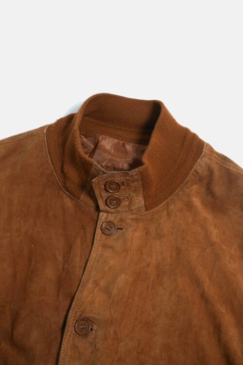 SUEDE LEATHER BLOUSON JACKET MADE IN ITALY