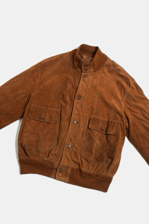 SUEDE LEATHER BLOUSON JACKET MADE IN ITALY