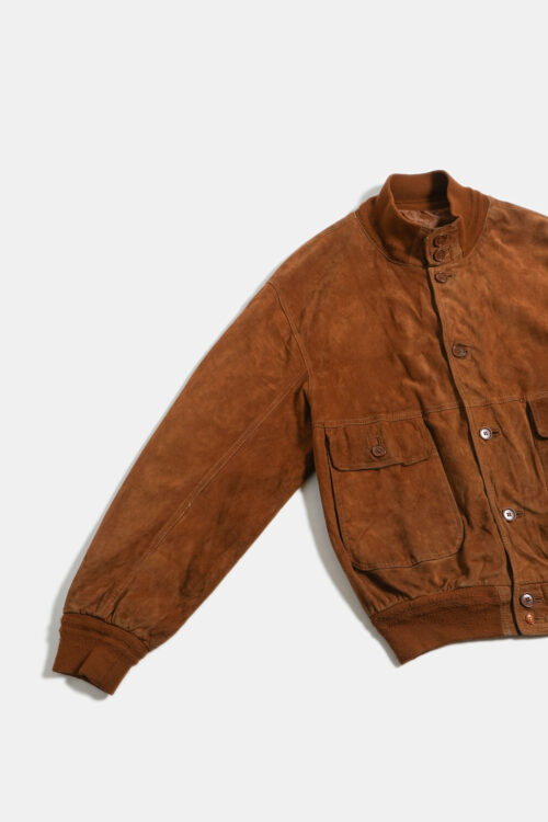 SUEDE LEATHER BLOUSON JACKET MADE IN ITALY