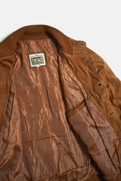 SUEDE LEATHER BLOUSON JACKET MADE IN ITALY