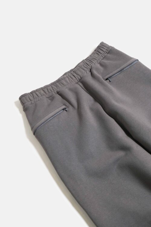 SLANTED ZIP SWEAT PANTS CHARCOAL