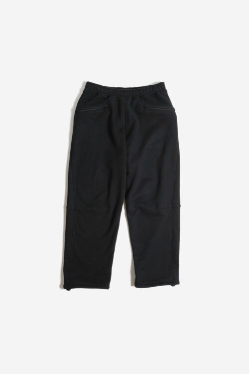 SLANTED ZIP SWEAT PANTS BLACK