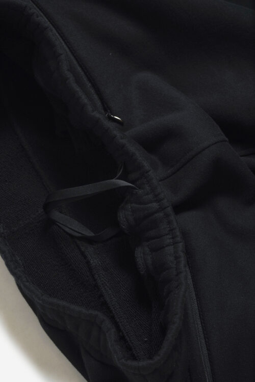 SLANTED ZIP SWEAT PANTS BLACK