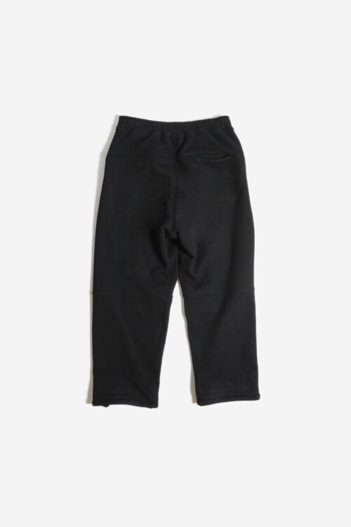 SLANTED ZIP SWEAT PANTS BLACK