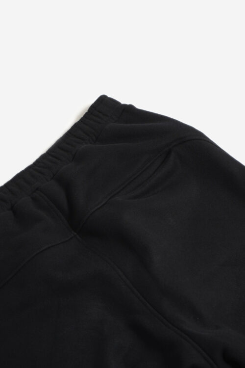 SLANTED ZIP SWEAT PANTS BLACK