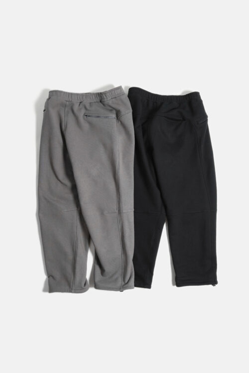 SLANTED ZIP SWEAT PANTS CHARCOAL