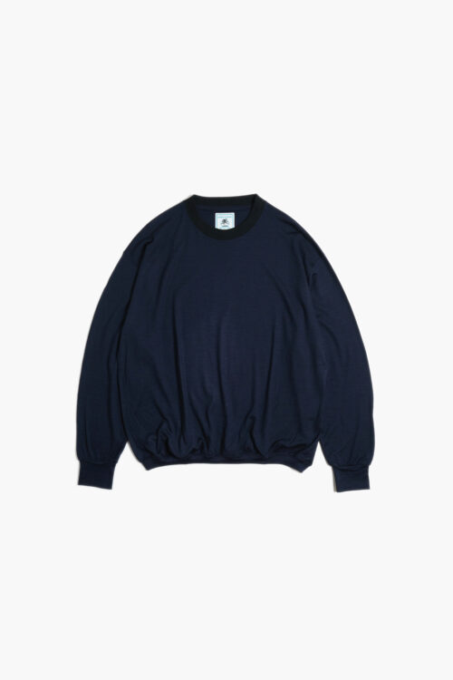 WOOL TRIM L/S NAVY