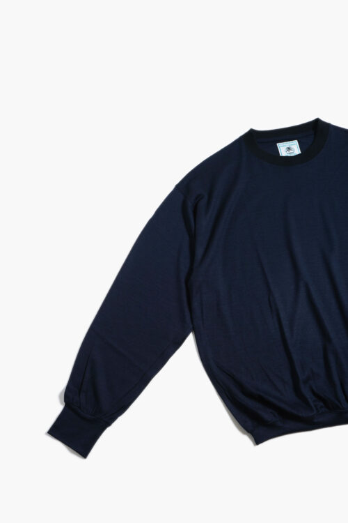 WOOL TRIM L/S NAVY