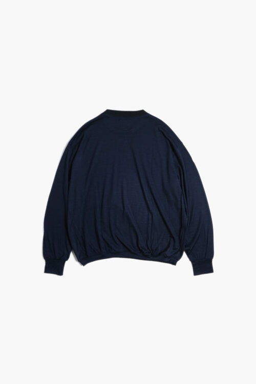 WOOL TRIM L/S NAVY