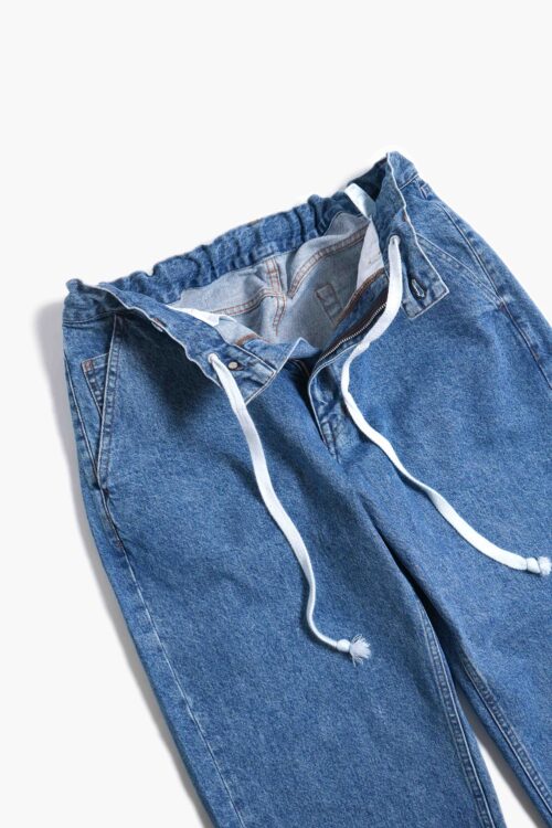 DENIM STRAIGHT PANTS BLEACH